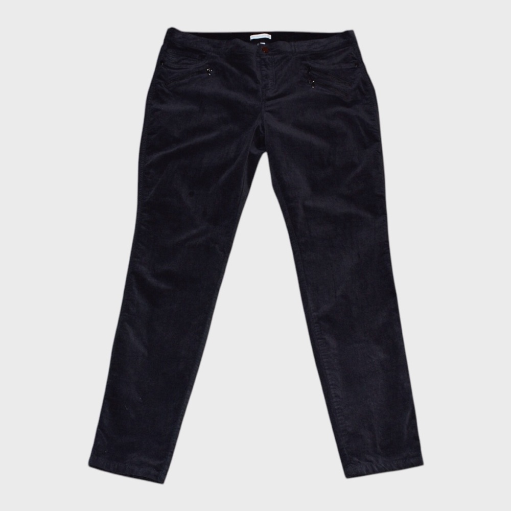 New York & Company Moto Zip Velvet Skinny Pants